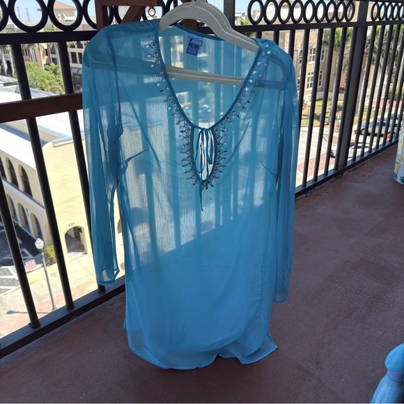 Cover up Tunic Turqouise by SOAKED XL - Picture 2 of 16